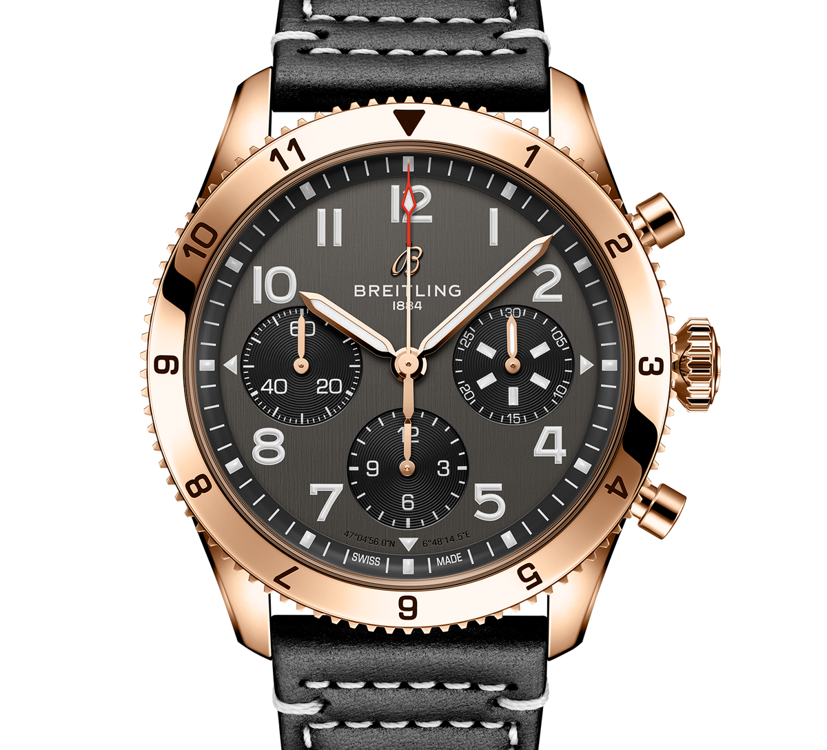 Breitling Classic AVI Chronograph 42 P-51 Mustang Watch with Black Dial