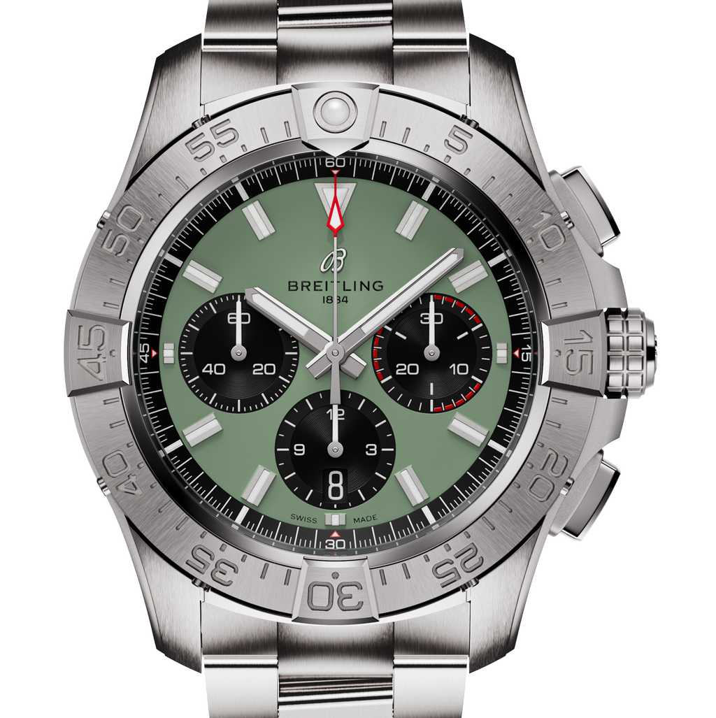 Breitling Avenger B01 Chronograph 44mm Watch with Green Dial