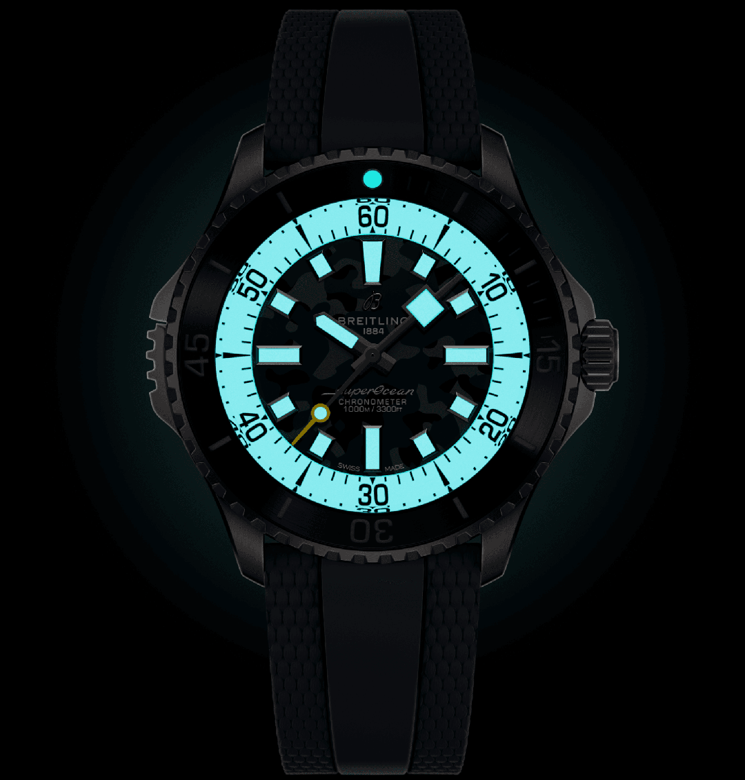 Breitling Superocean Automatic 46 Super Diver Watch with Camo Dial