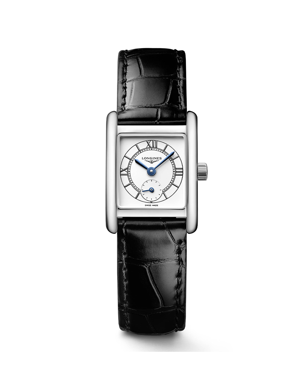 Longines Mini DolceVita 29mm Watch with Black Alligator Strap