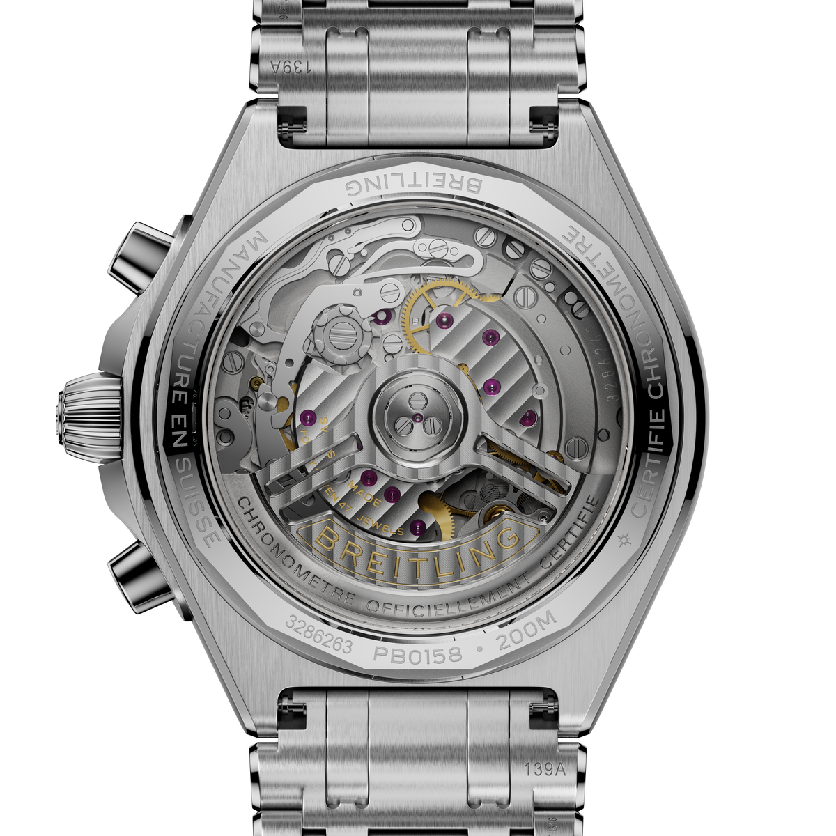 Breitling Chronomat B01 Chronograph 42 Watch with Ice Blue Panda Dial