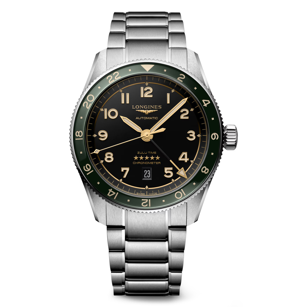Longines Spirit Zulu Time 42mm Watch with Anthracite Dial