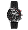 TAG Heuer Carrera Chronograph Watch with Black Rubber Strap