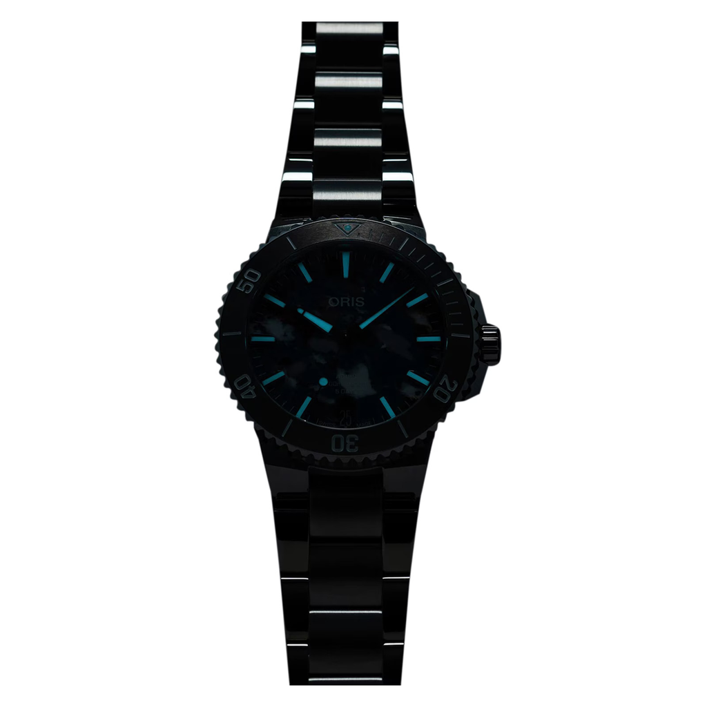Oris Aquis Date Upcycle Calibre 400 Watch with Stainless Steel Bracelet, 43.50mm