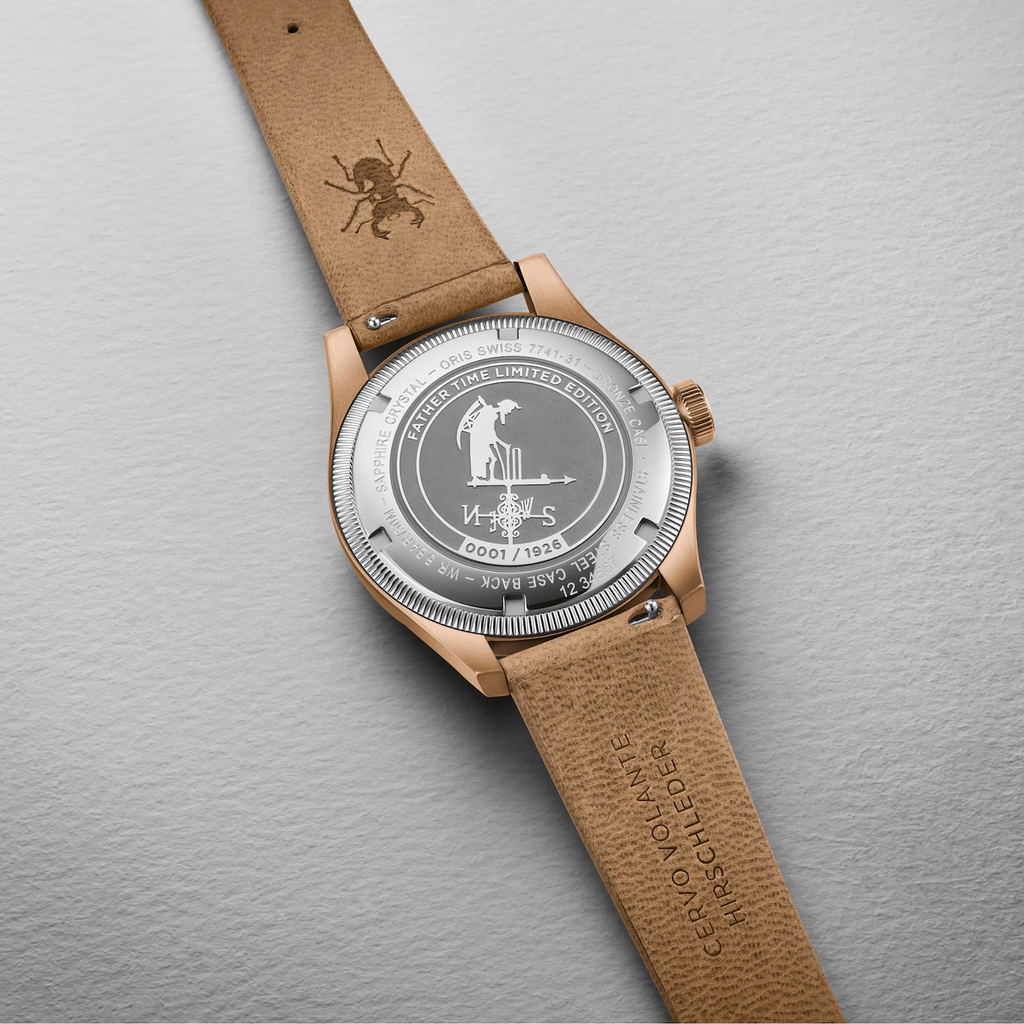 Oris Father Time Limited Edition Watch with White Dial, 40mm