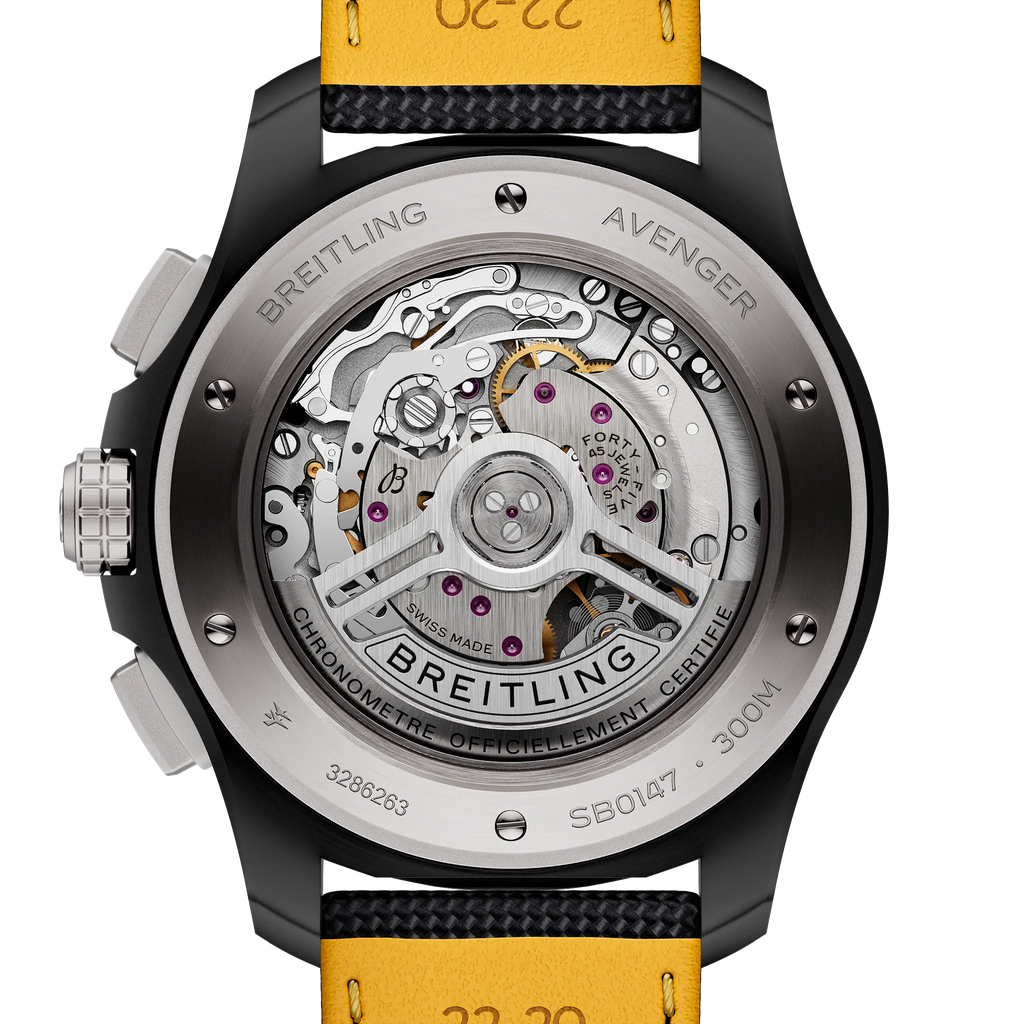 Breitling Avenger B01 Chronograph 44 Night Mission Watch with Black Strap