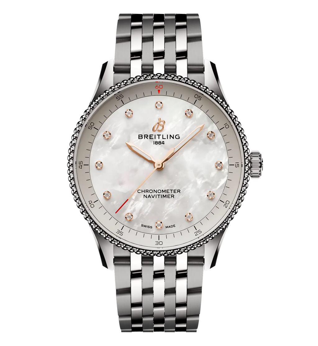 Breitling Navitimer 32 Watch with Mother of Pearl Dial