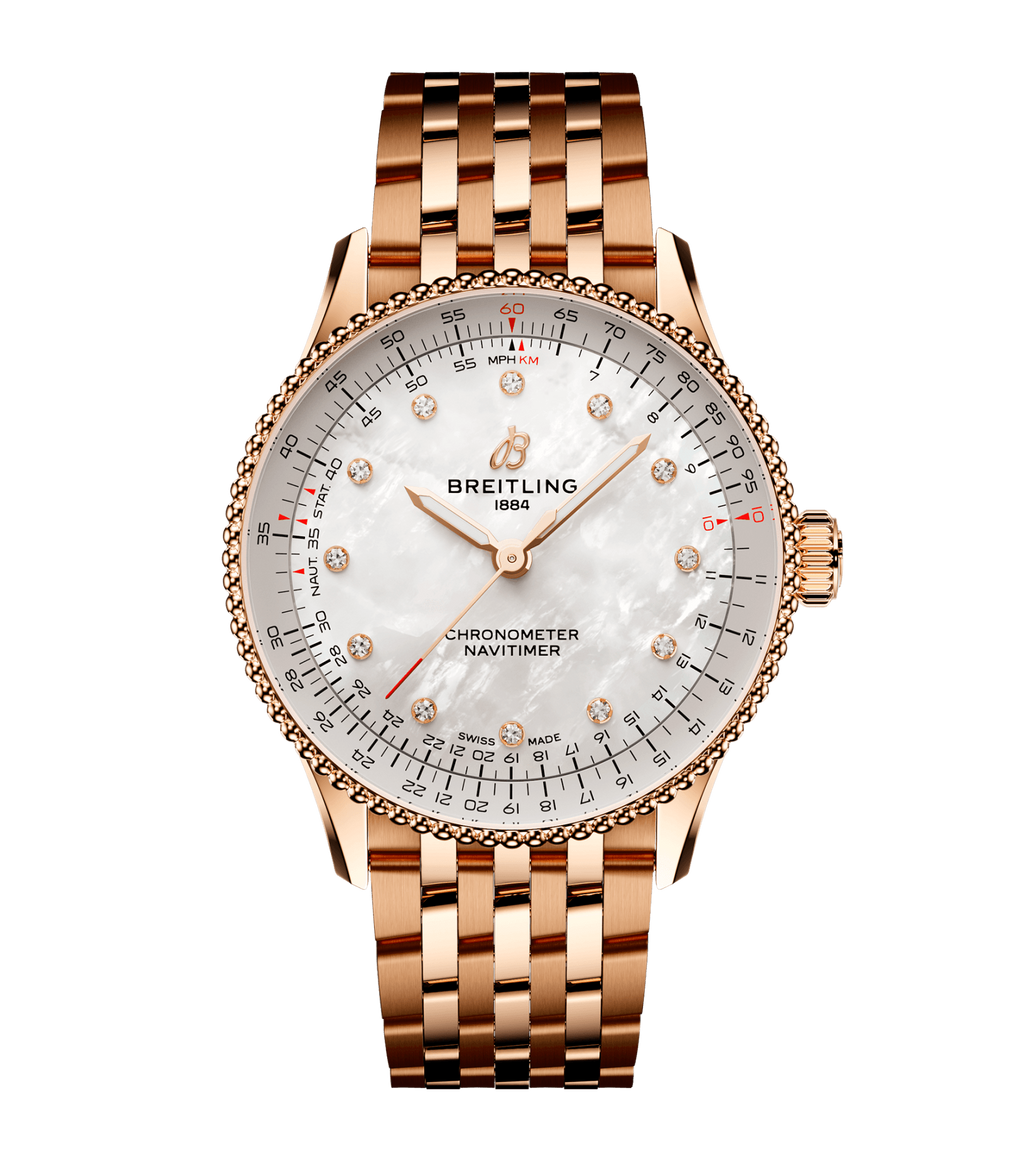 Breitling Navitimer Automatic 36 Watch with Mother of Pearl Dial