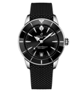 Breitling Superocean Heritage B31 Automatic 40 Watch with Black Mesh Rubber Strap