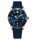 Breitling Superocean Heritage B31 Automatic 44 Watch with Blue Mesh Rubber Strap