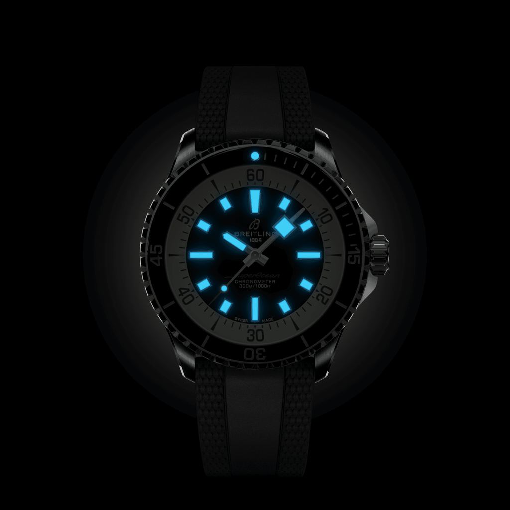 Breitling Superocean Black Rubber Watch, 42mm
