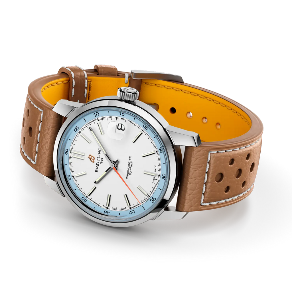 Breitling Top Time B31 38mm Watch with Brown Leather Strap