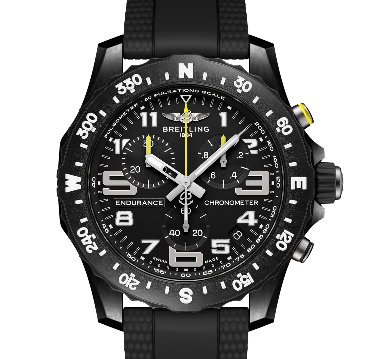 Breitling Endurance Pro 44 Watch with Black Rubber Strap