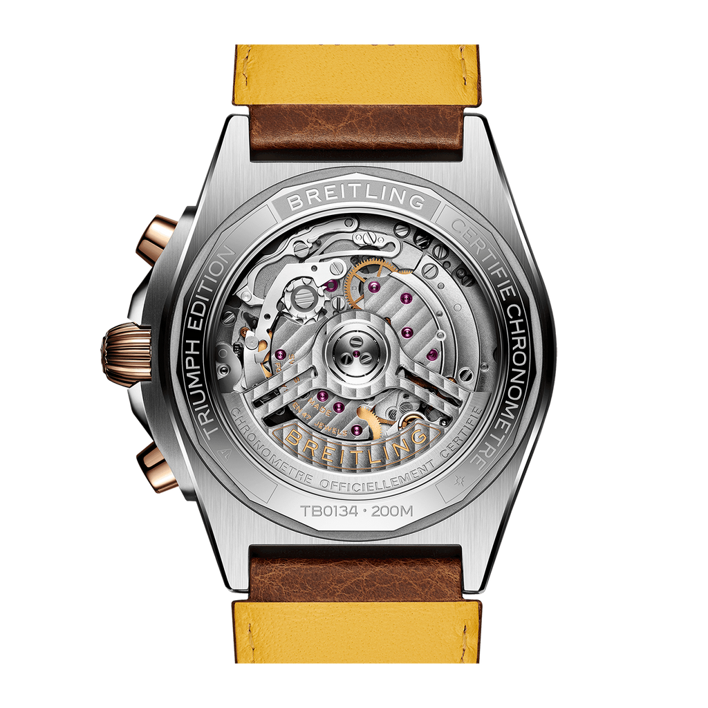 Breitling Chronomat B01 42 Triumph Watch with Brown Leather Strap