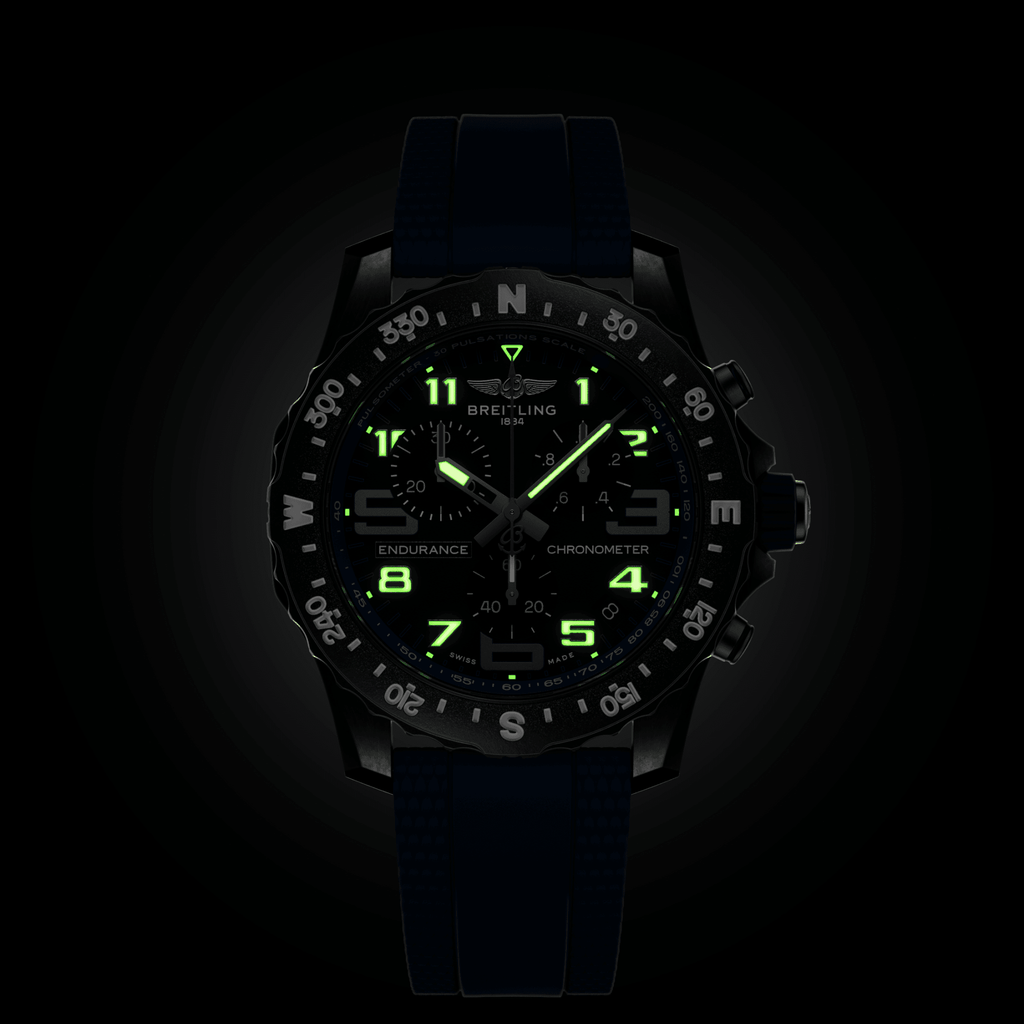 Breitling Endurance Pro 44 Watch with Navy Blue Strap