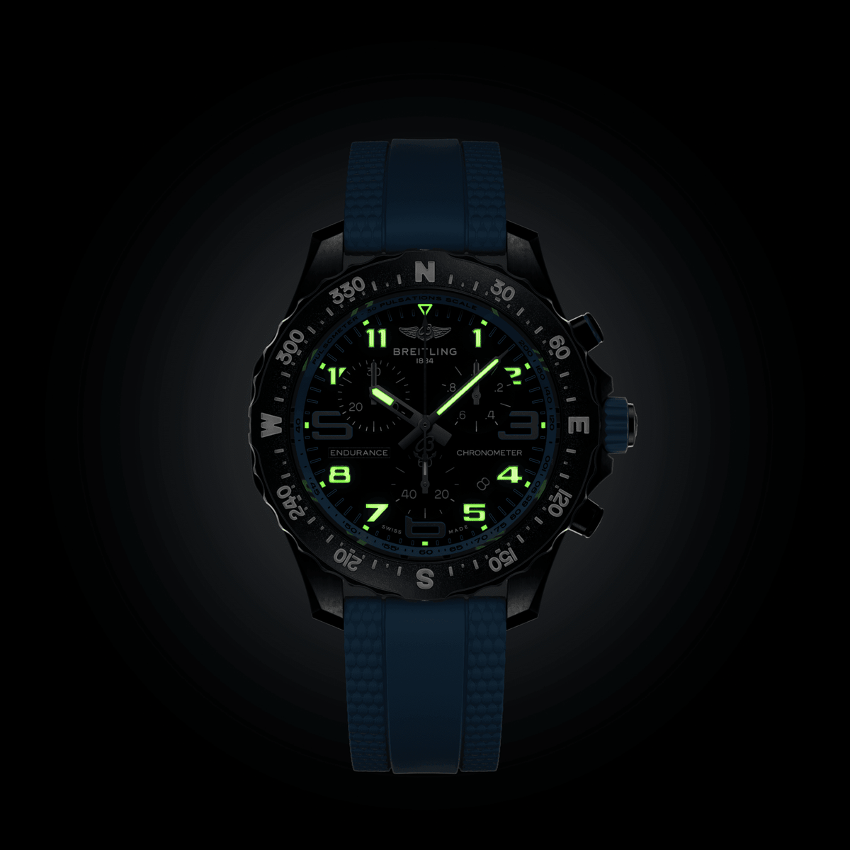 Breitling Endurance Pro 38 Watch with Baby Blue Strap